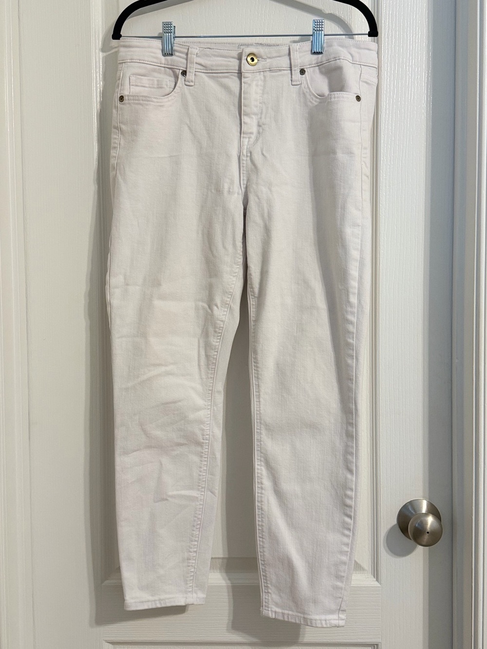 Pistola Mid Rise White Skinny Stretch Denim Jeans Sz 32